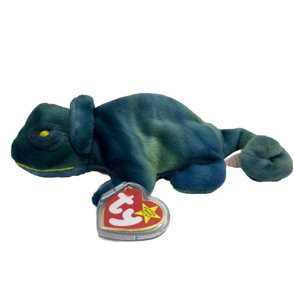 RARE Ty Beanie Baby Rainbow The Chameleon‎ 1997